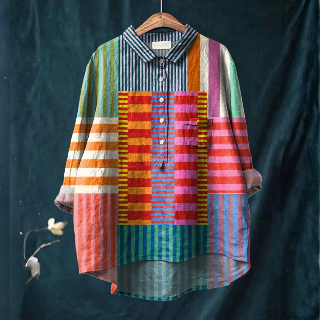 Marcella™ | Elegante Linnen Blouse met Print