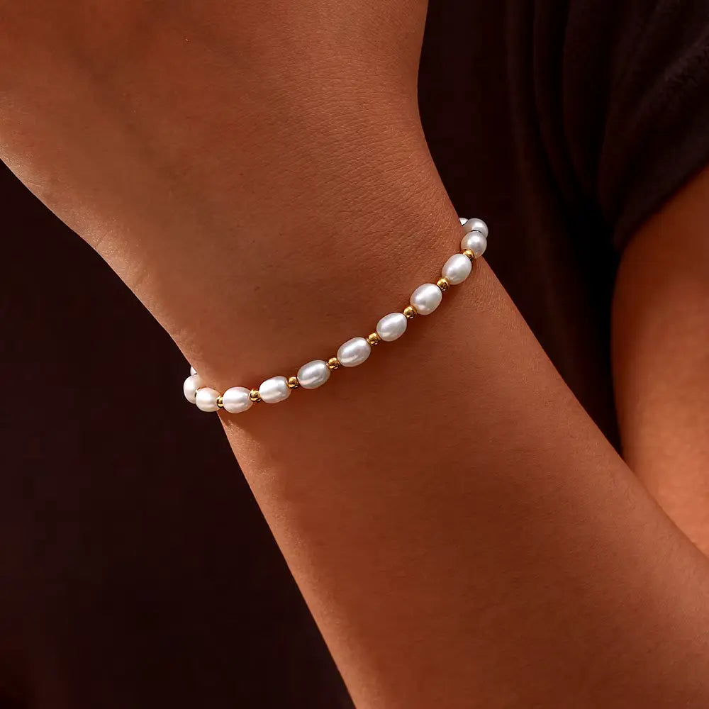 Vintage Natuurlijke Parel Armband