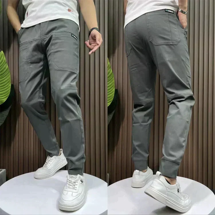 ELASTISCHE CARGO BROEK MET MEERDERHEIDEN