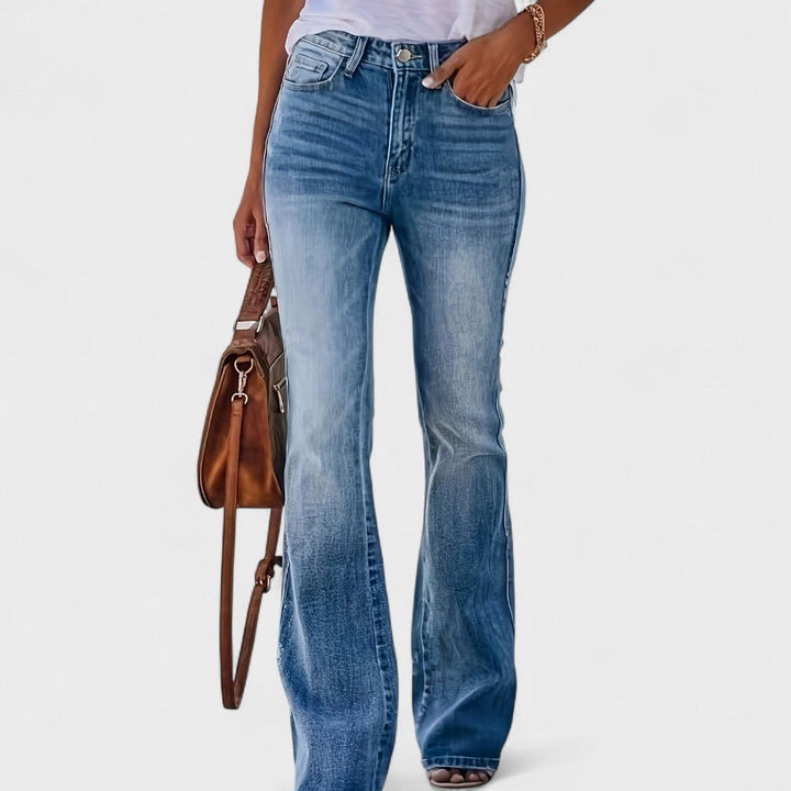 Foxa - Flare Farmer Džíny Elastické Retro Univerzální Casual