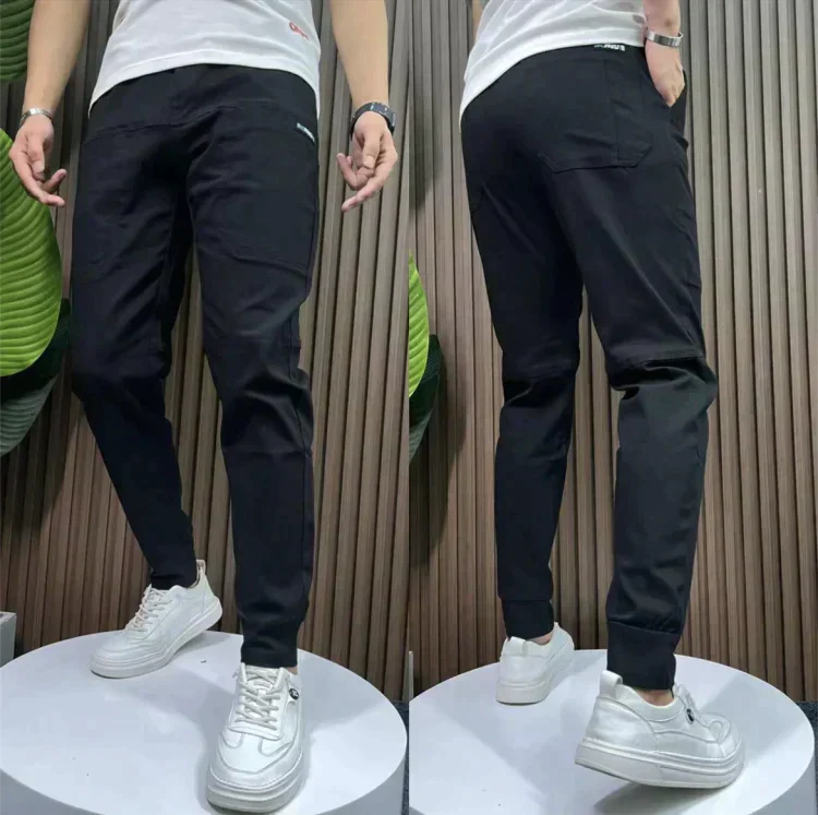 ELASTISCHE CARGO BROEK MET MEERDERHEIDEN