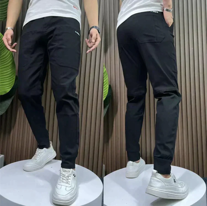 ELASTISCHE CARGO BROEK MET MEERDERHEIDEN