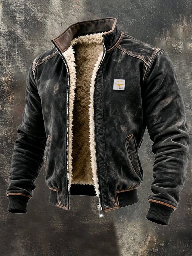 Blouson in vintage look met gestructureerde kraag