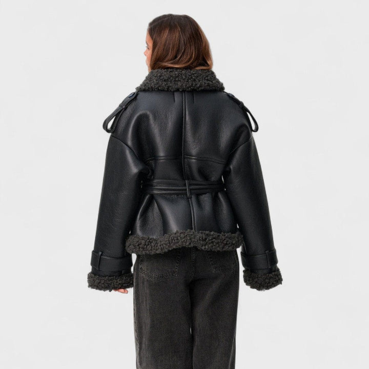 Elvira - Vlněný Kabát S Páskem