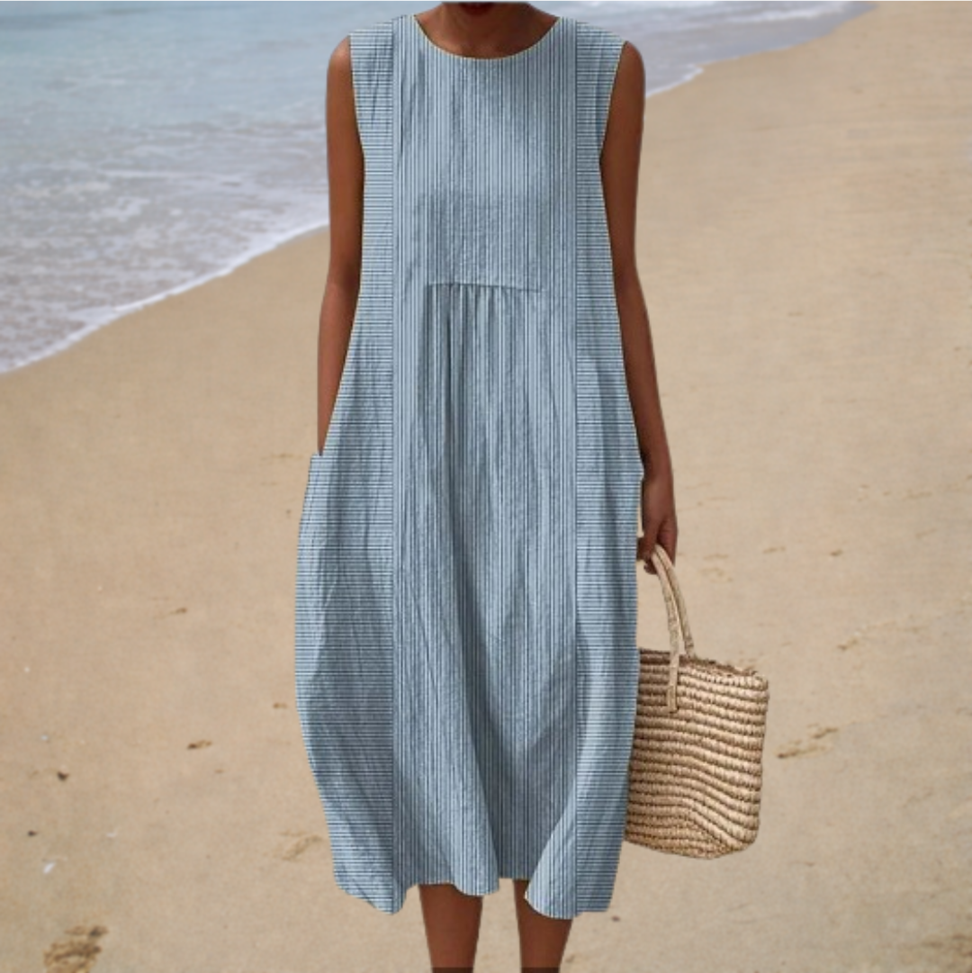 Pohodlné Letní Šaty Bez Rukávů