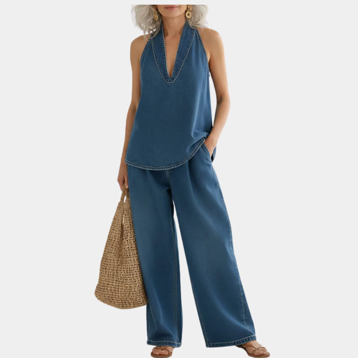 Ivy | Sada dvou kusů z měkkého a praného vintage denimu