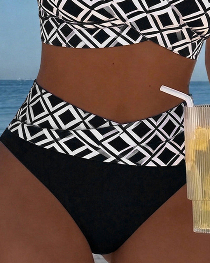 Marlene | Dvoudílný bikini s elegantním diamantovým vzorem