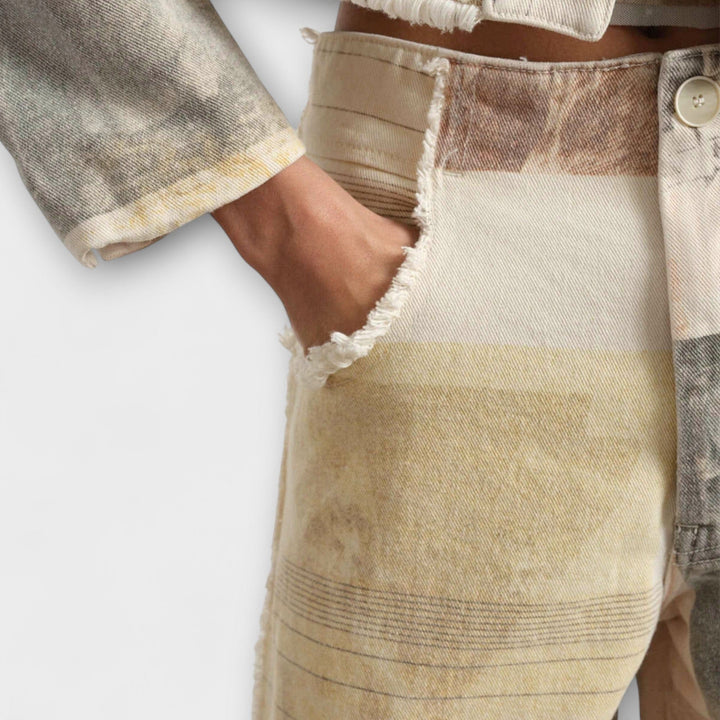 Rhea – Džínsy ve vintage stylu s širokými nohavicemi