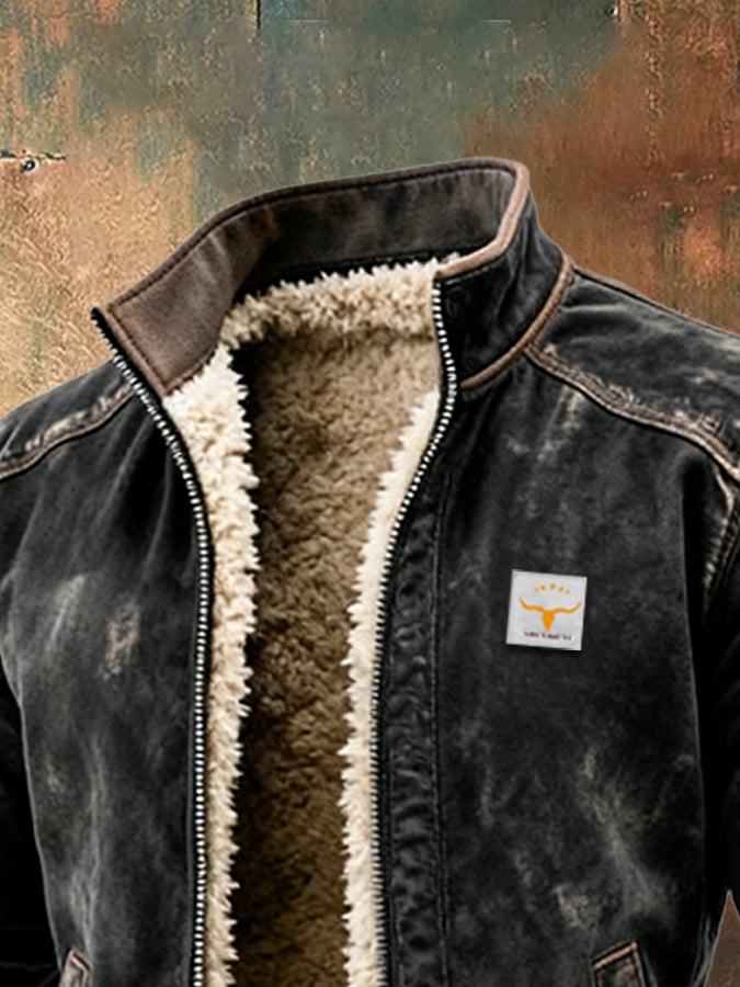 Blouson in vintage look met gestructureerde kraag