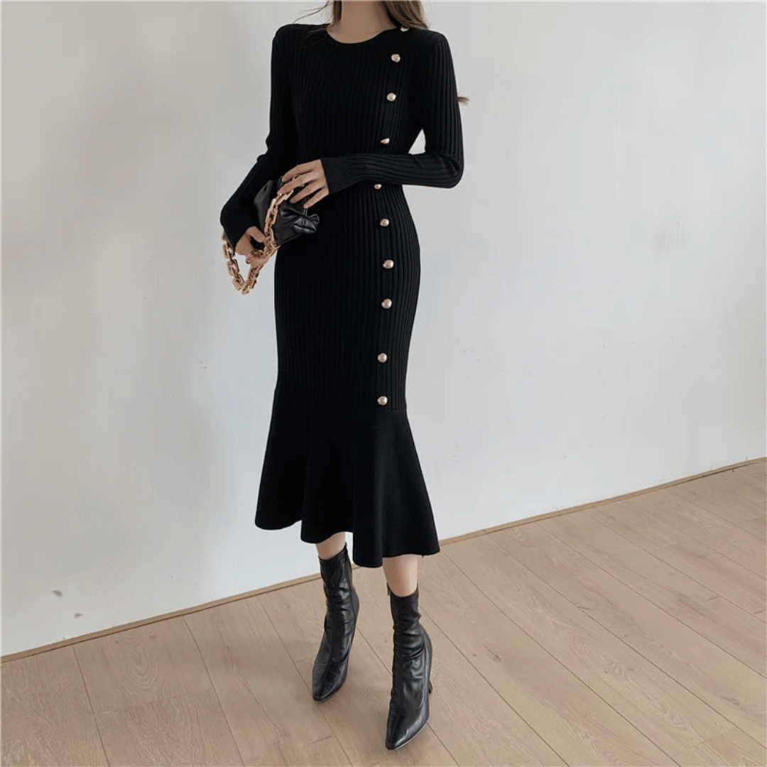 Elegante Midi Ribjurk