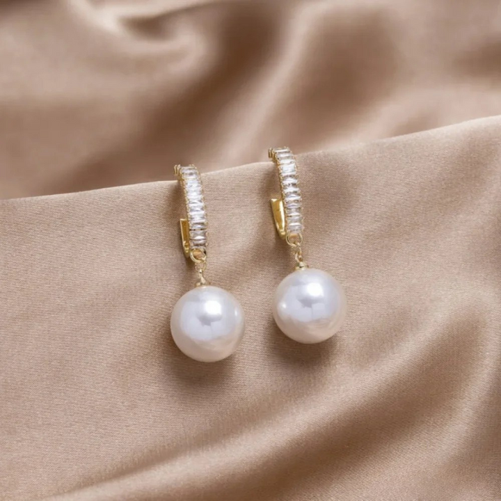Luxe Oorbellen met Parel en Zirkonia