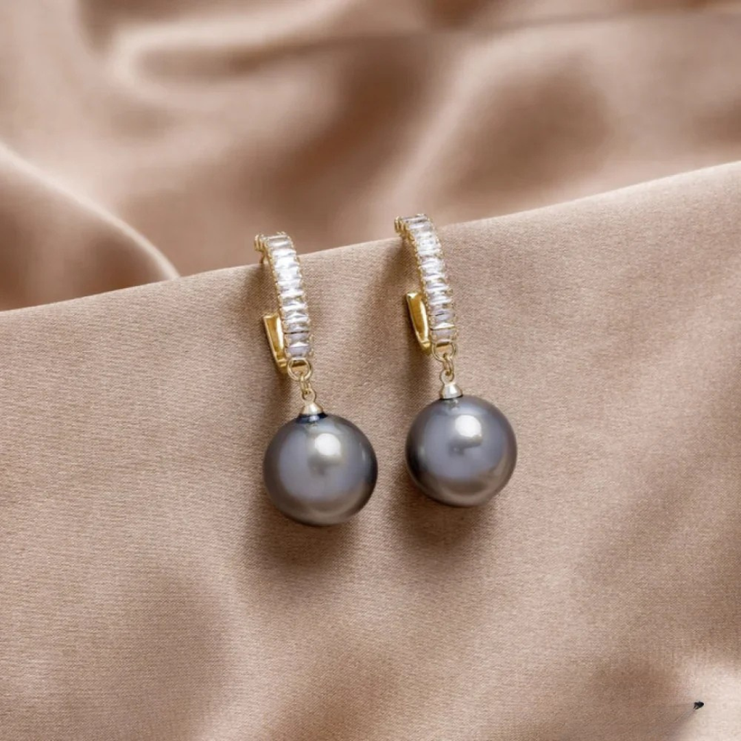 Luxe Oorbellen met Parel en Zirkonia