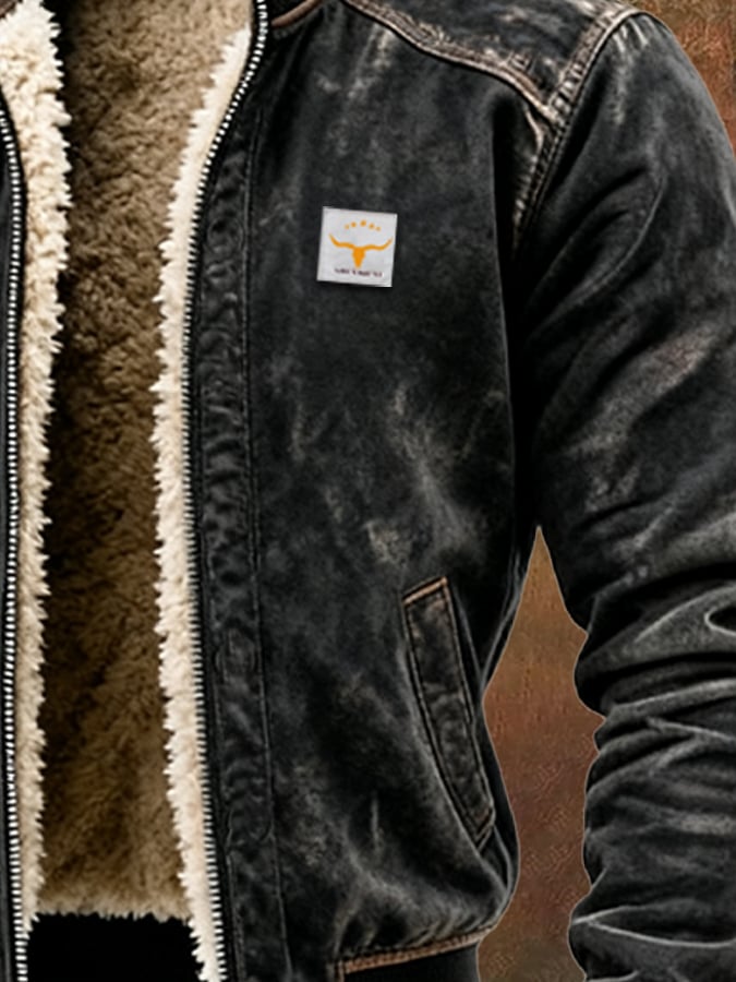 Blouson in vintage look met gestructureerde kraag