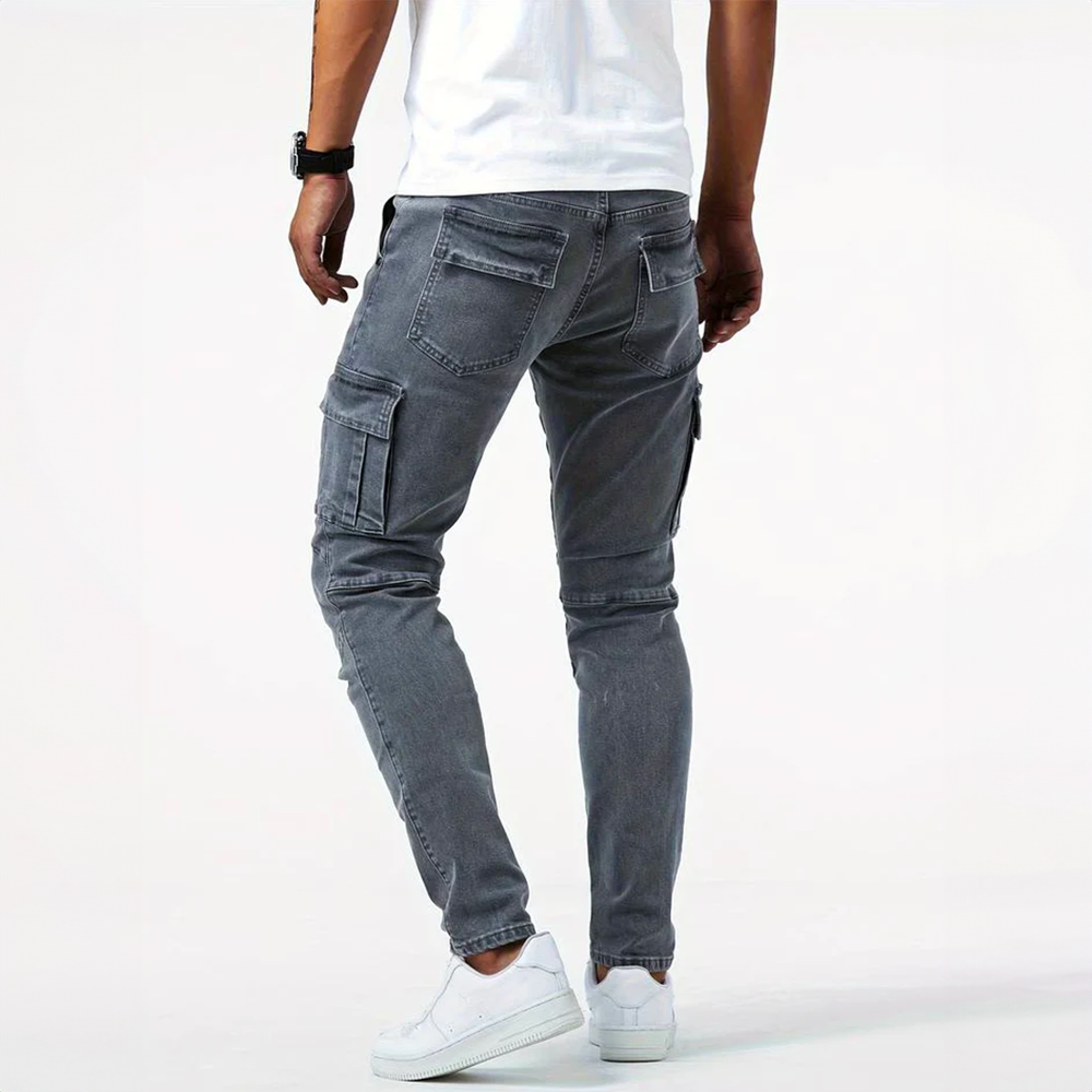 Stretchy Cargo Jeans