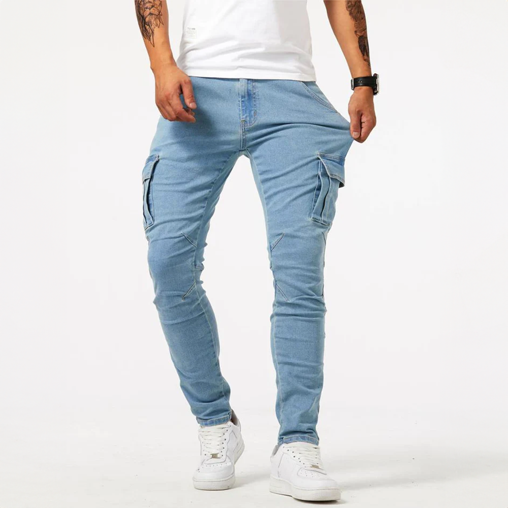 Stretchy Cargo Jeans