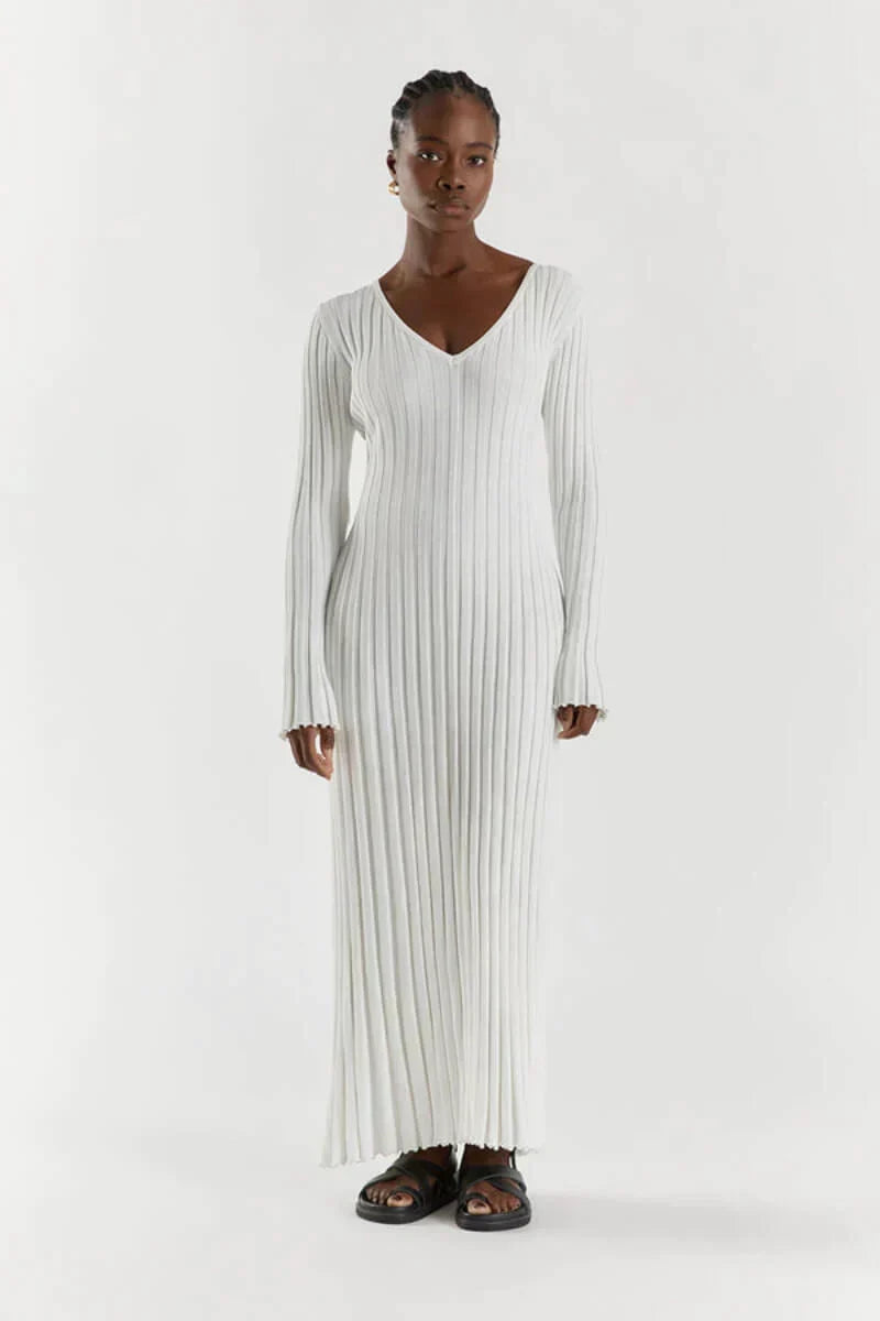Gebreide maxi jurk