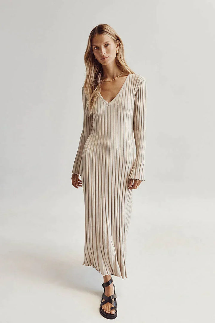 Gebreide maxi jurk