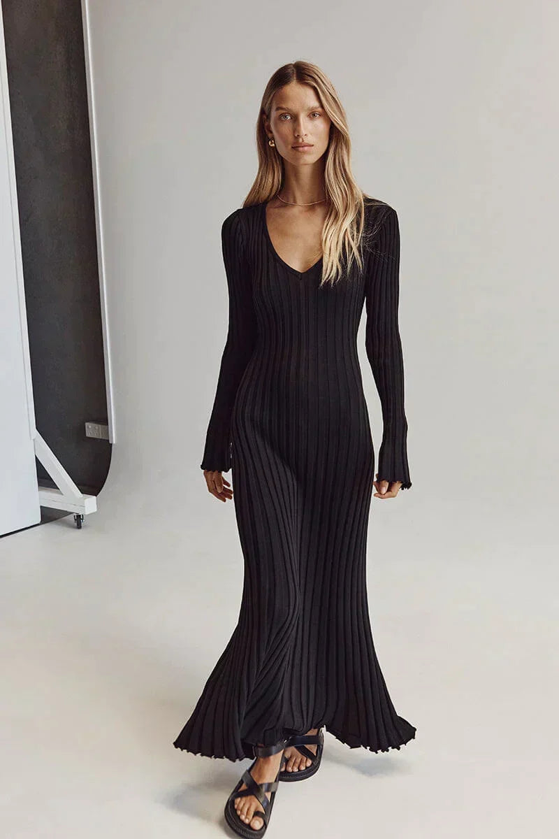 Gebreide maxi jurk