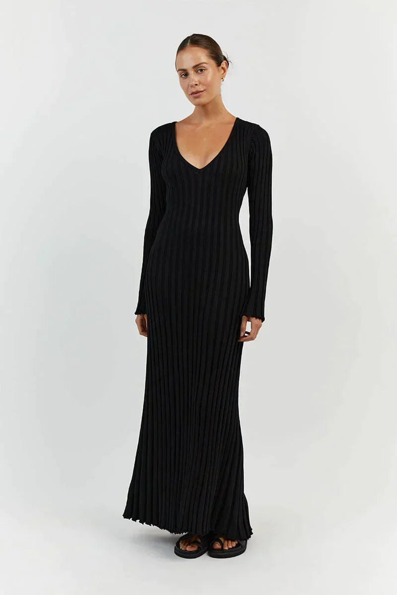 Gebreide maxi jurk