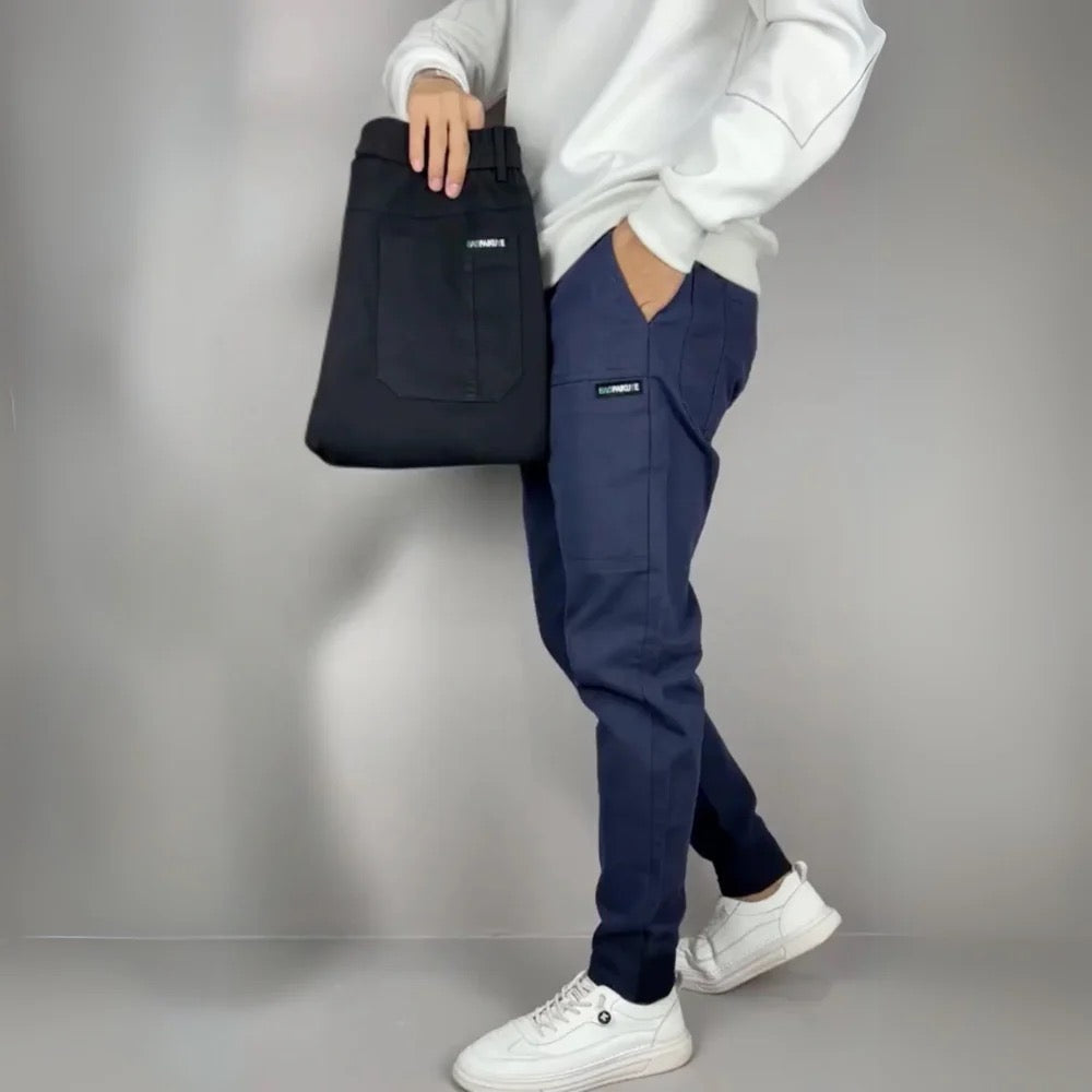ELASTISCHE CARGO BROEK MET MEERDERHEIDEN
