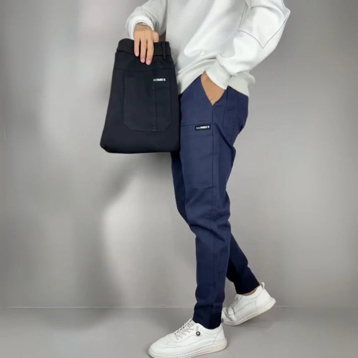 ELASTISCHE CARGO BROEK MET MEERDERHEIDEN