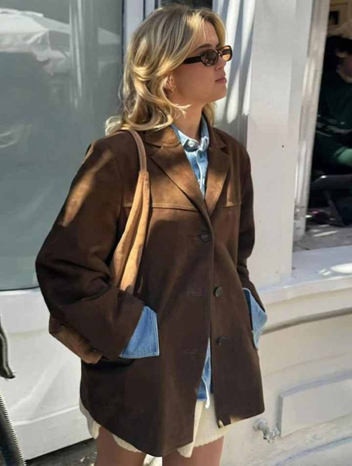 FIORA - Suede Blazer Dzseki