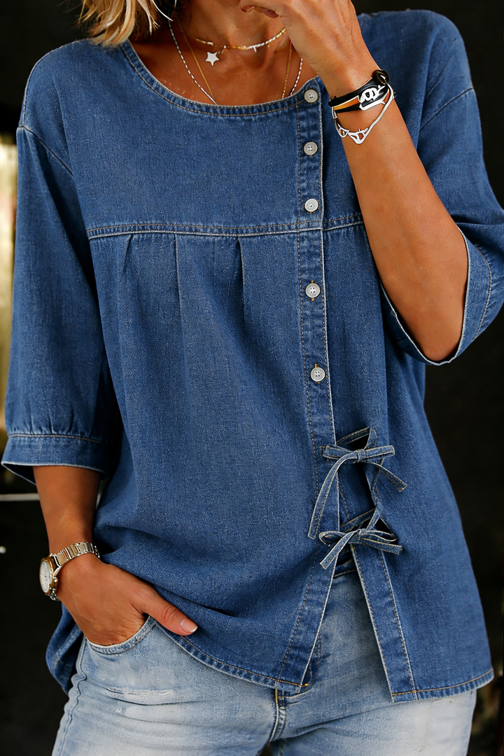 Lily | Vintage Denim Blůza