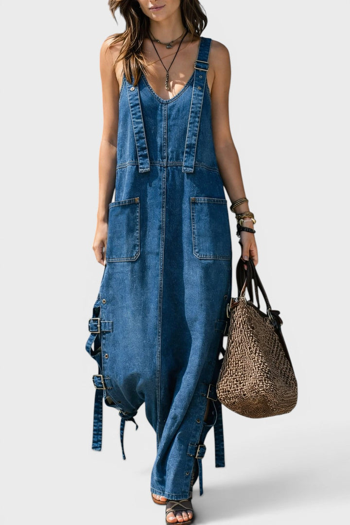 Harper | Kombinéza z denimu s elastickým pasem