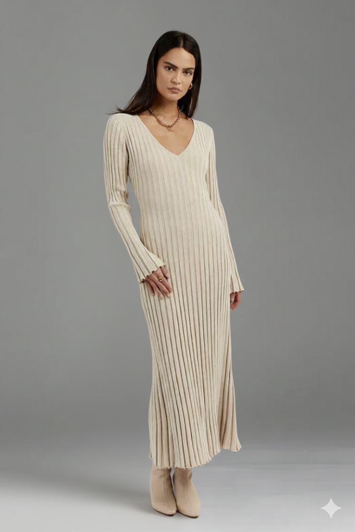 Gebreide maxi jurk
