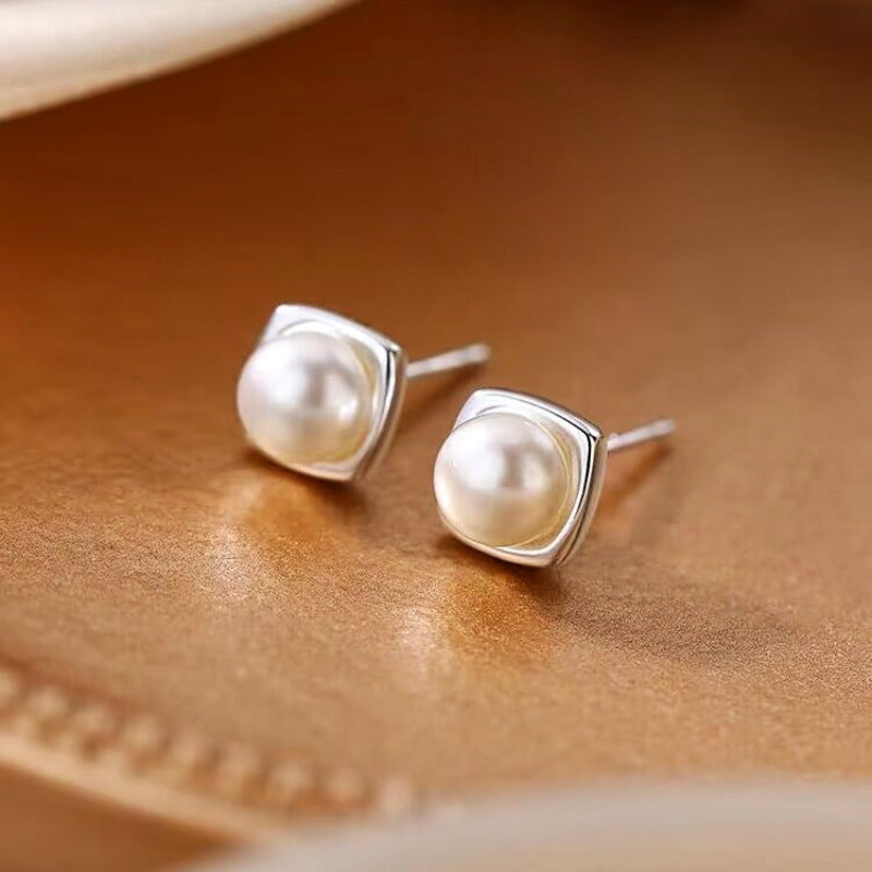 Trendy Stijl Oorbellen met Zoetwater Parelletjes