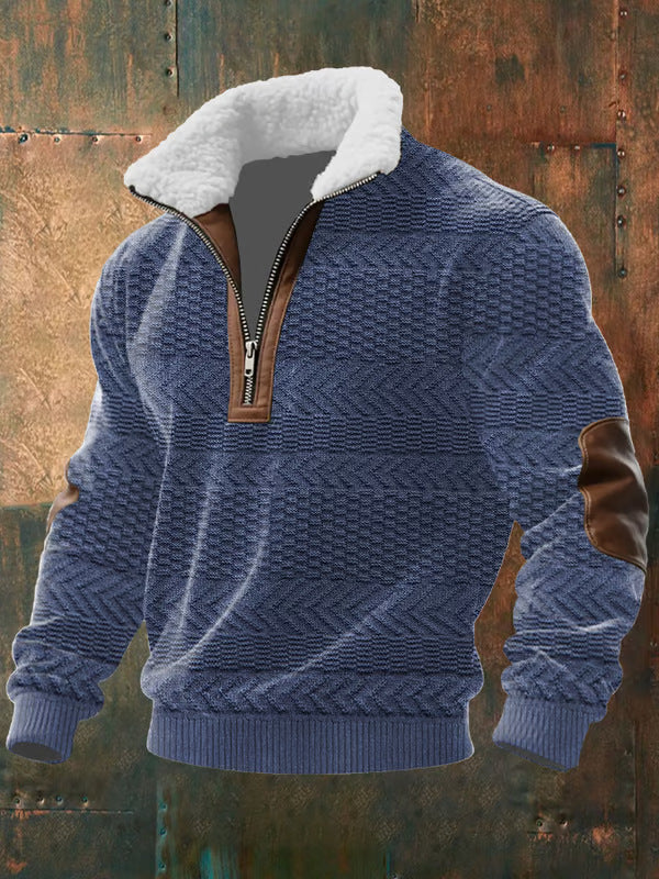 RITSHIRT MET HOGE Kraag EN VOERING