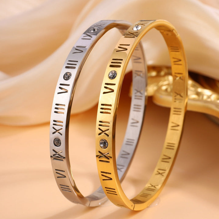Titanium Armband met Romeinse Cijfers