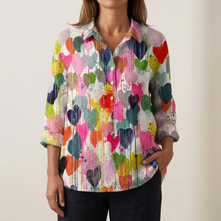 Thalia™ | Tijdloze Linnen Fantasie Blouse