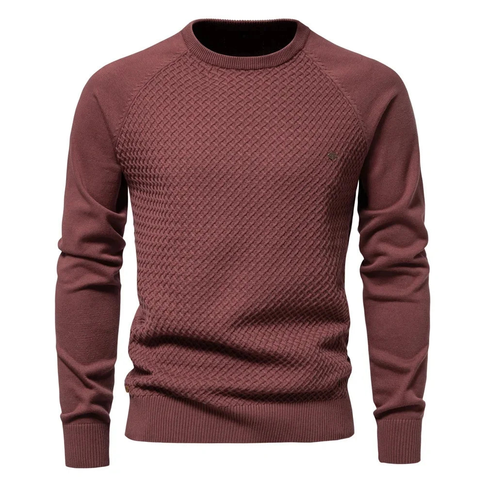Gebreid Heren Sweatshirt Met Ronde Hals