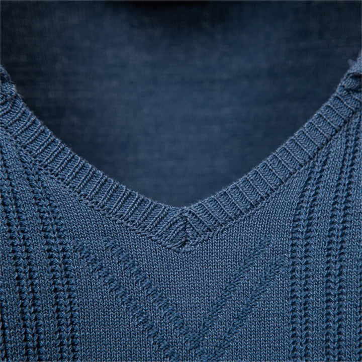 Gebreide Luxe Polo Met V-Hals