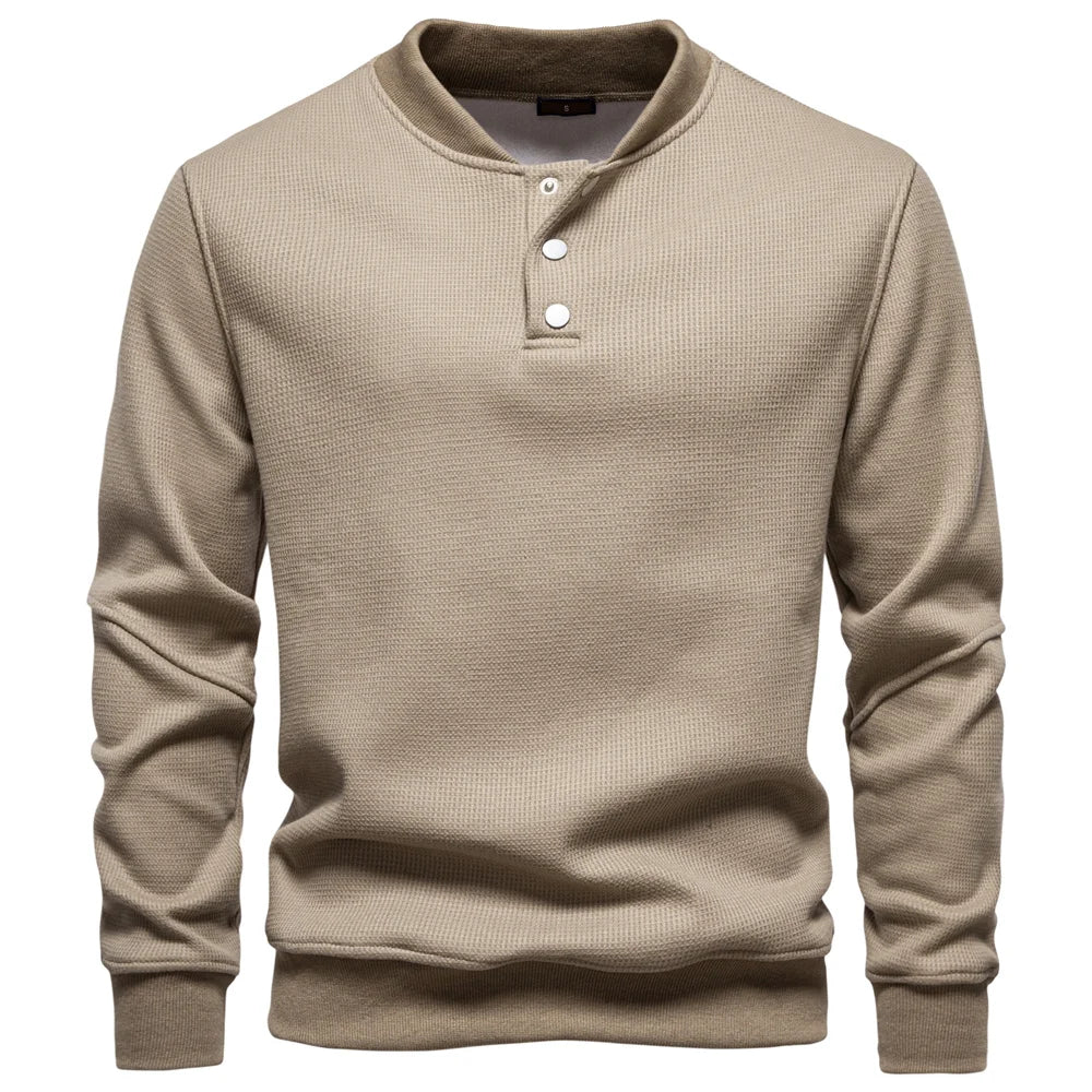 Fleece Gevoerd Sweatshirt Met Knoopdesign