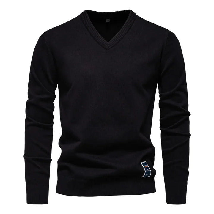 Katoenen V-Hals Heren Sweater