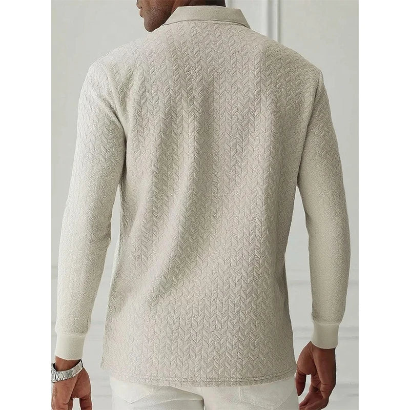 Casual Heren Polo Met Lange Mouwen