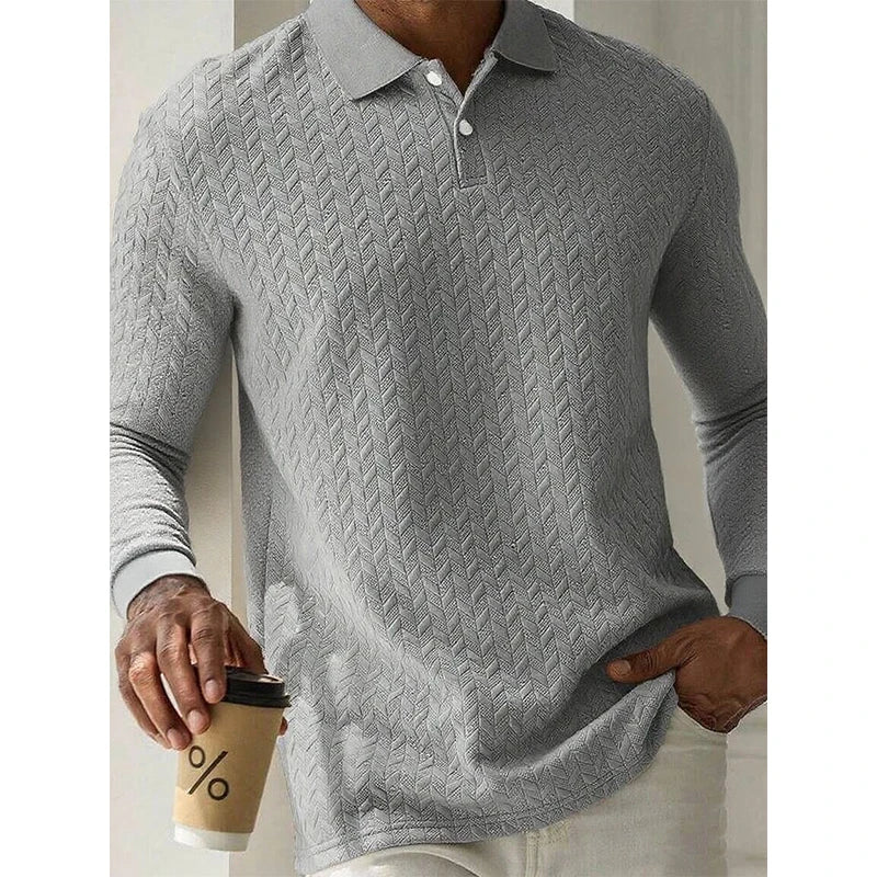 Casual Heren Polo Met Lange Mouwen