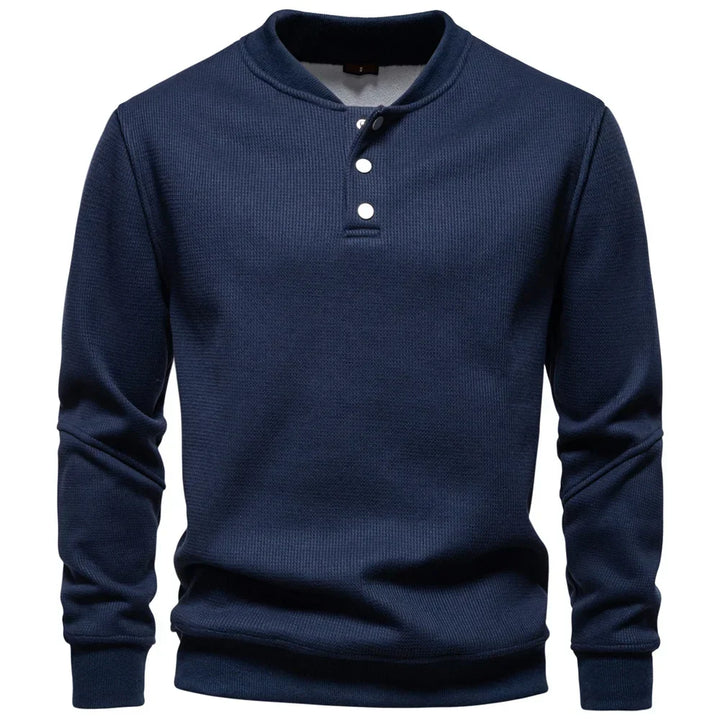 Fleece Gevoerd Sweatshirt Met Knoopdesign