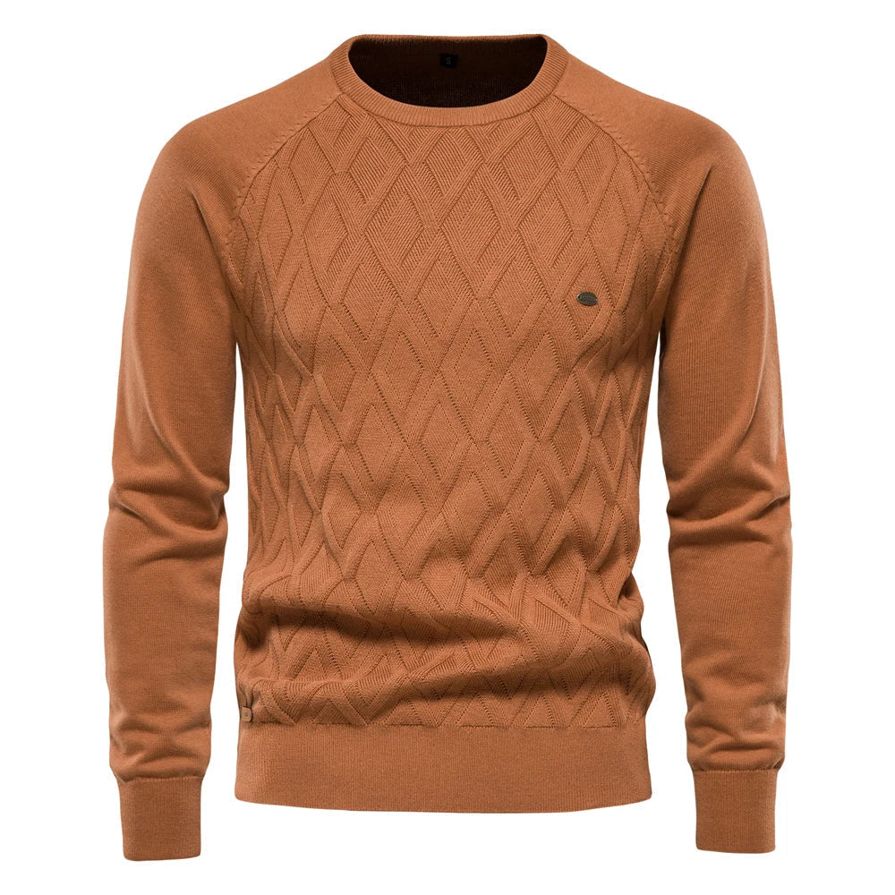 Heren Trui Met Ruitdesign