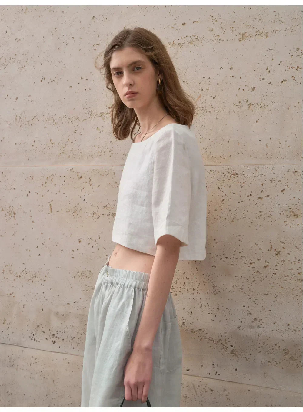 Boxy len crop top