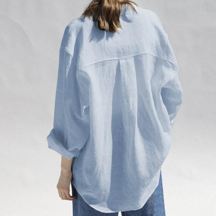 Přes oversized lněná košile