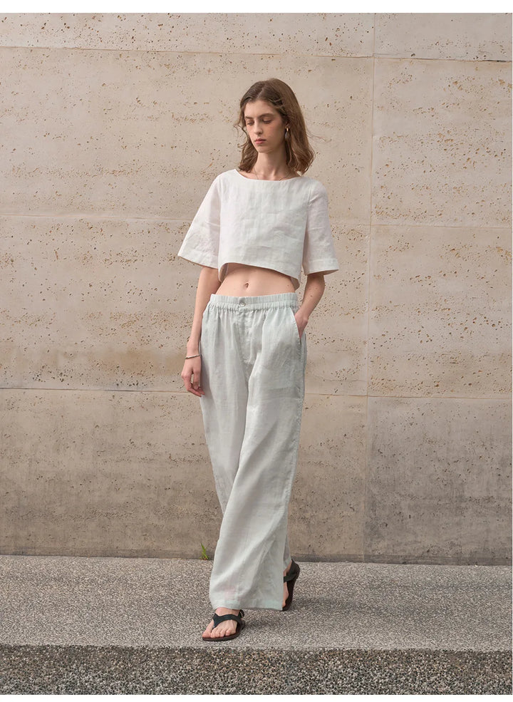 Boxy len crop top