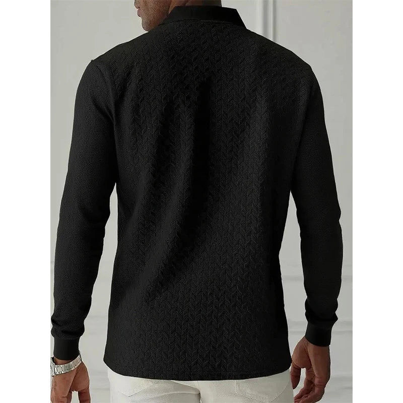 Casual Heren Polo Met Lange Mouwen