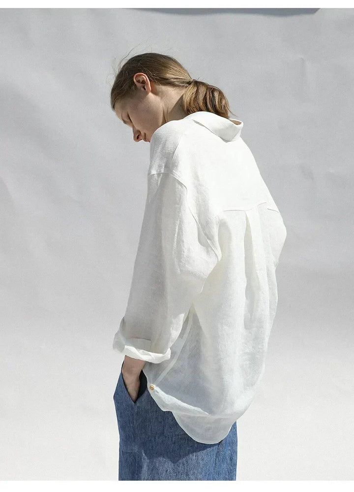 Přes oversized lněná košile