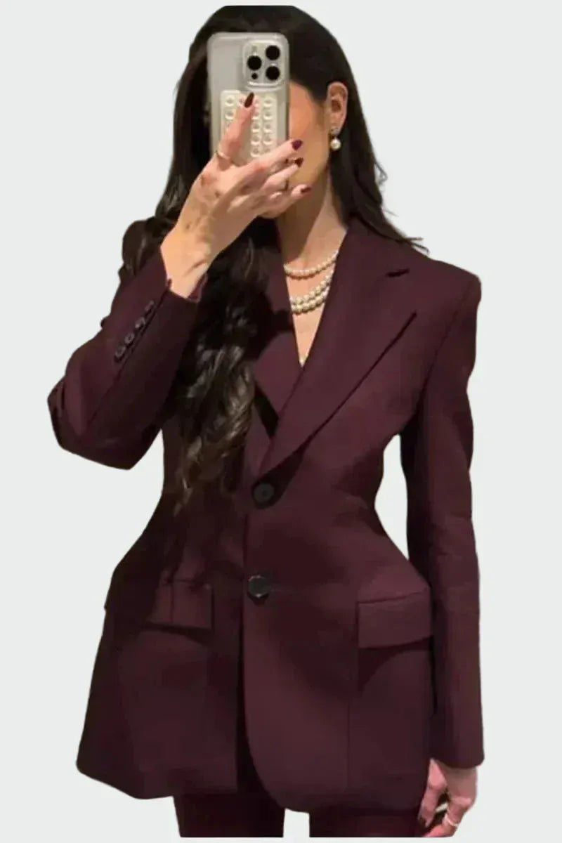 Moolie - Elegantní Blazer s Imponujícími Liniemi a Knoflíky