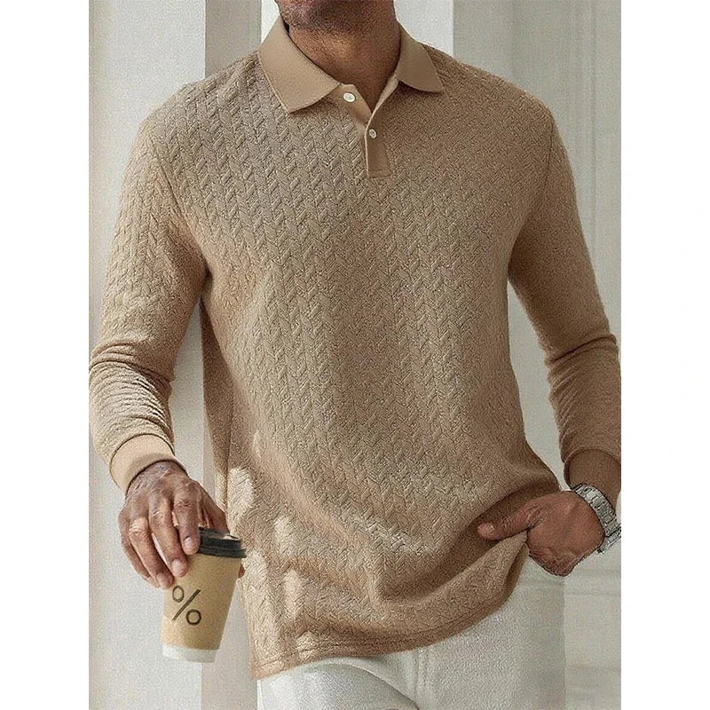 Casual Heren Polo Met Lange Mouwen