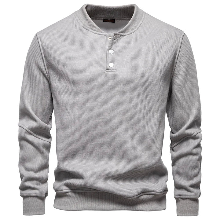 Fleece Gevoerd Sweatshirt Met Knoopdesign