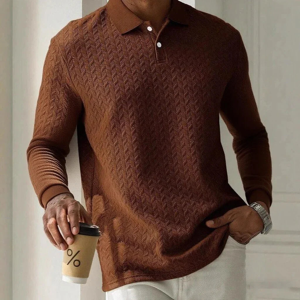 Casual Heren Polo Met Lange Mouwen